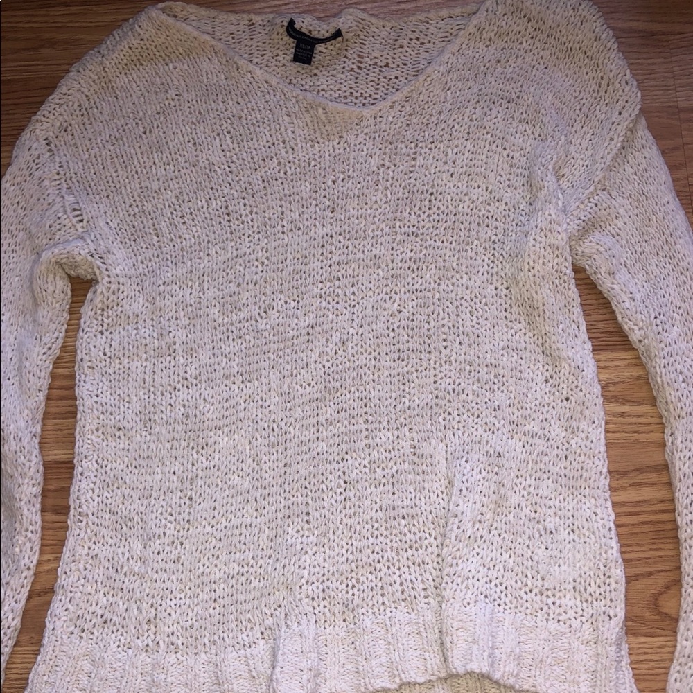 tan longsleeved American Eagle sweater